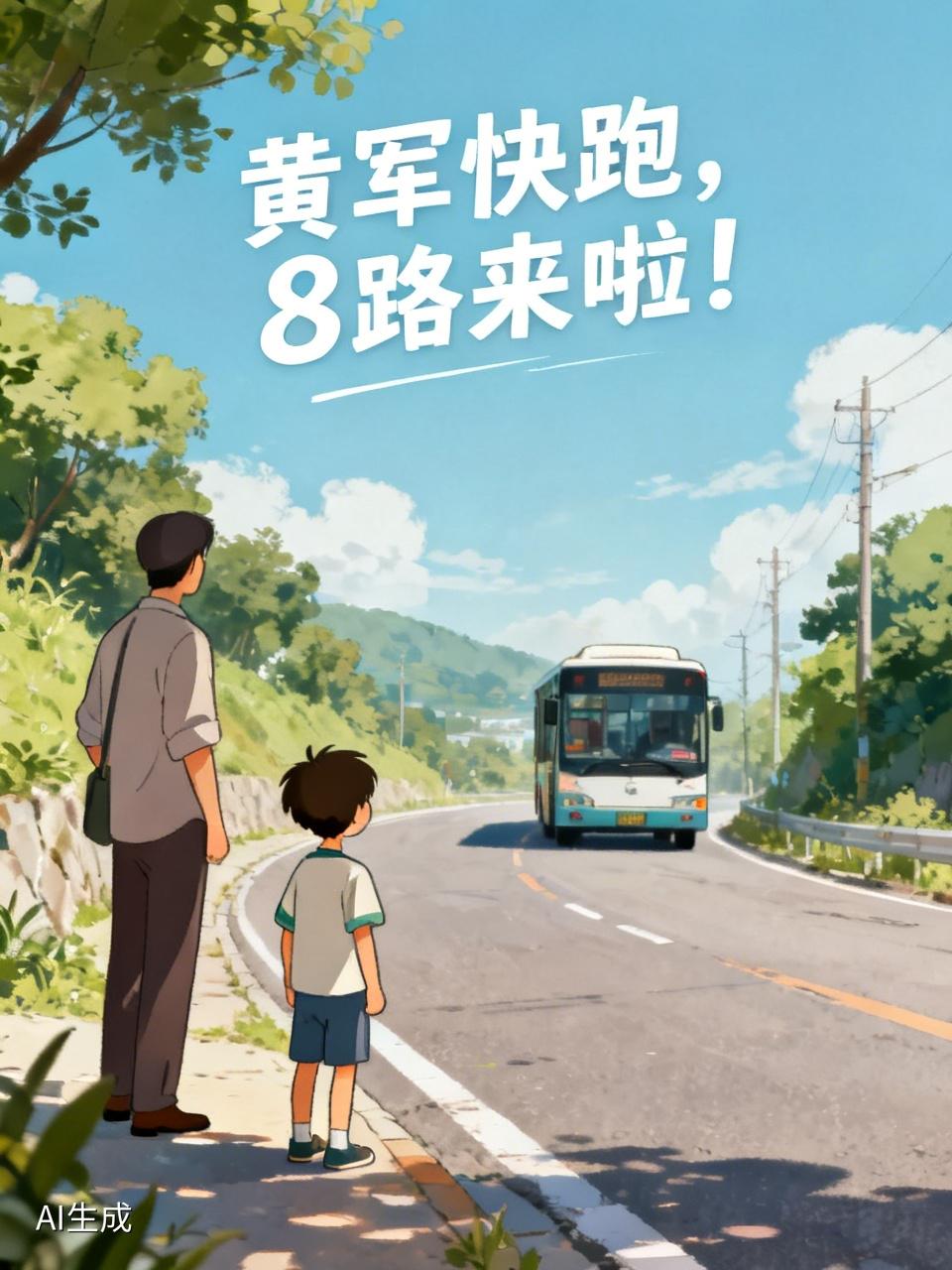 一位黄先生，他儿子叫黄军，他经常带儿子乘8路公交车，所以经常发生一些搞笑的镜头：