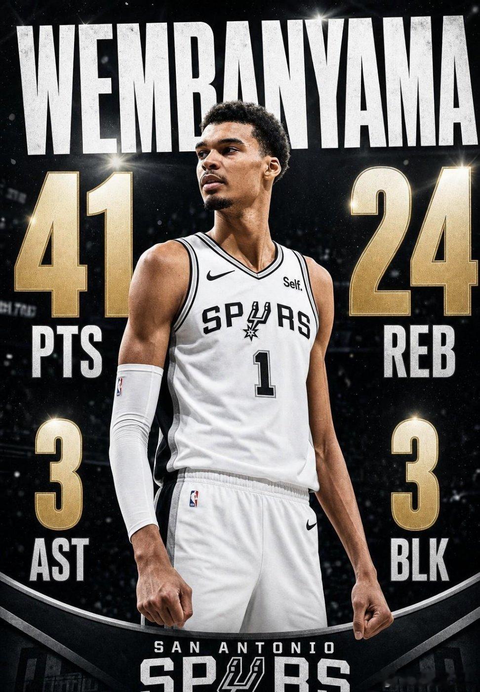 文班亚马世界名画北京时间5月19日，NBA季后赛西决G1，圣安东尼奥马刺双加时1