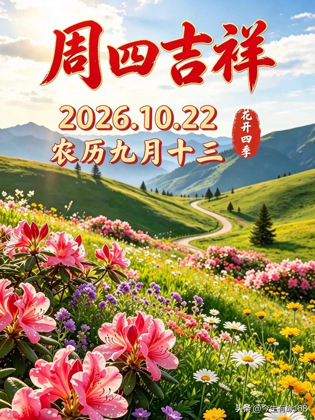 周四早安

最好的一天，永远是今天；最好的一刻，永远是此刻。撷一缕晨光，敬好运与