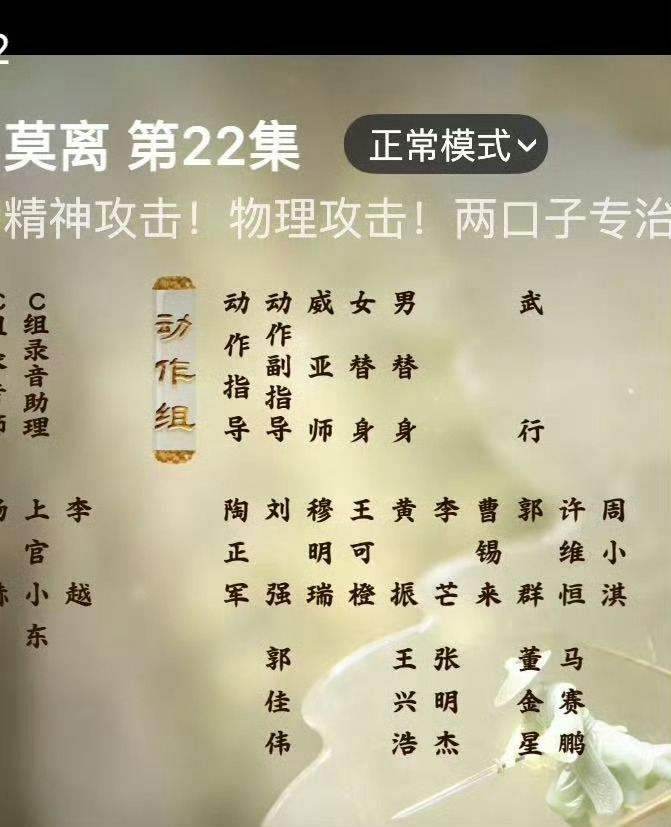丞磊打戏工作留痕了还好剧组片尾也留痕了 男的5个替身就知道欺负打工人 丞磊