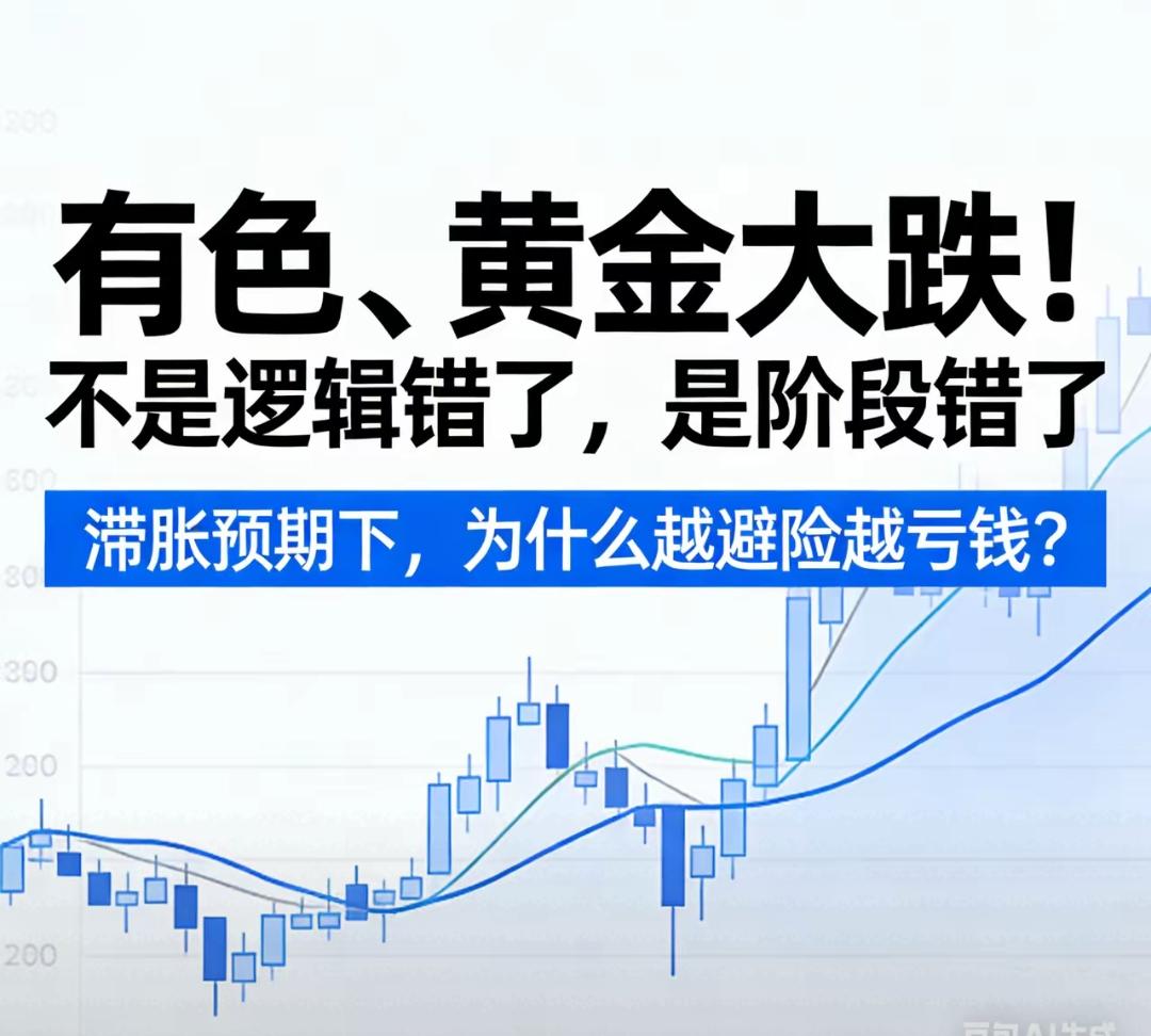 最近手里攥着黄金、有色的朋友，估计夜里都睡不好。
 
说好的抗跌呢？说好的避险呢