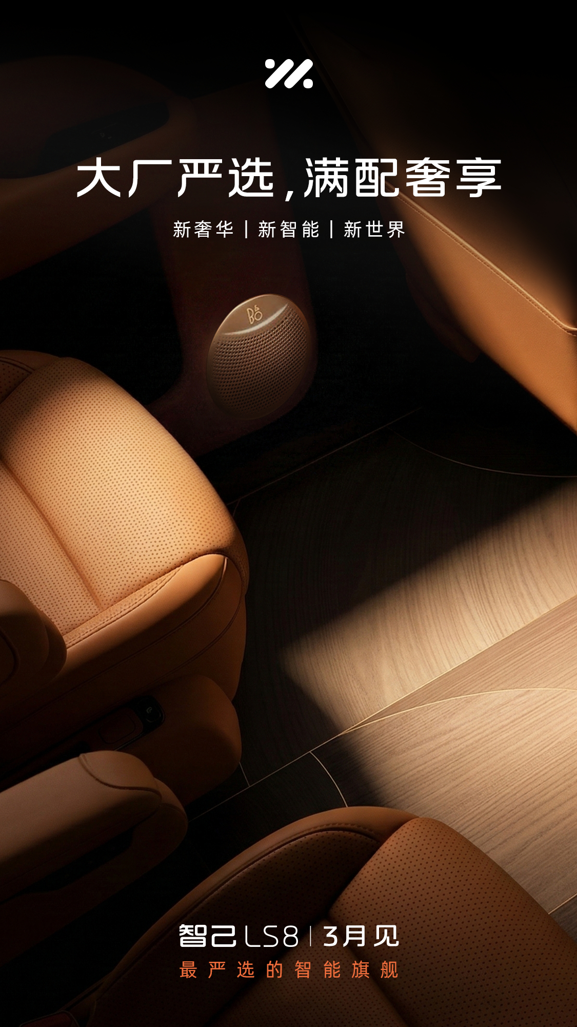 是这样的官图预告其实已经把重点给你圈起来并且打亮了LS8依然会有B&O高级音响，