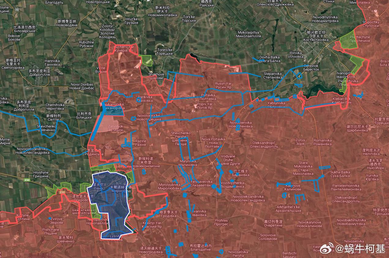 老K在图例中增加了新标识“Encircled Ukrainians ”来源：Ka