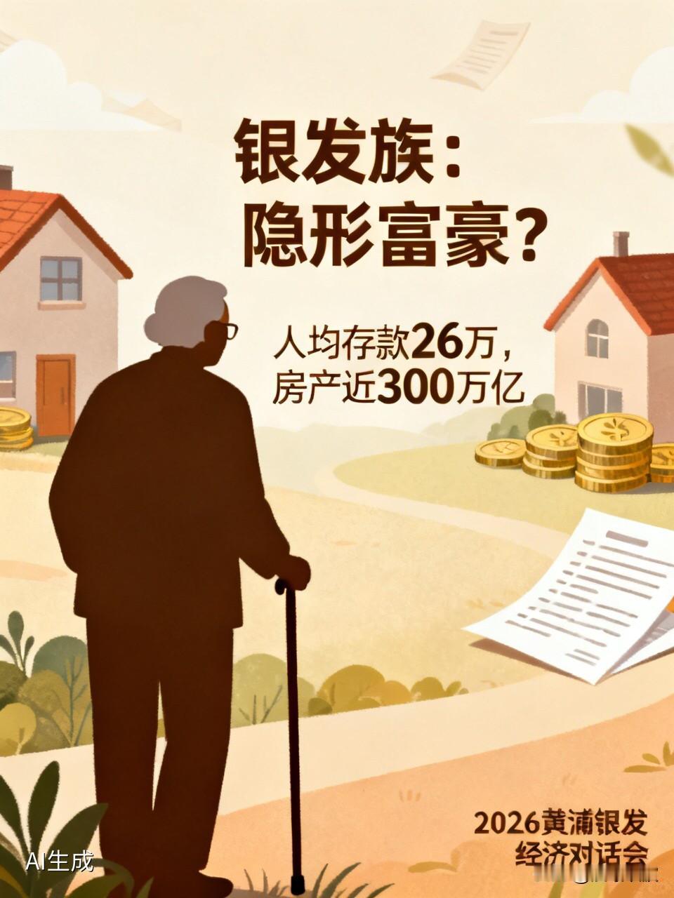 银发族竟是“隐形富豪”？人均存款26万，房产近
300万亿，金融圈抢着喊
“金主