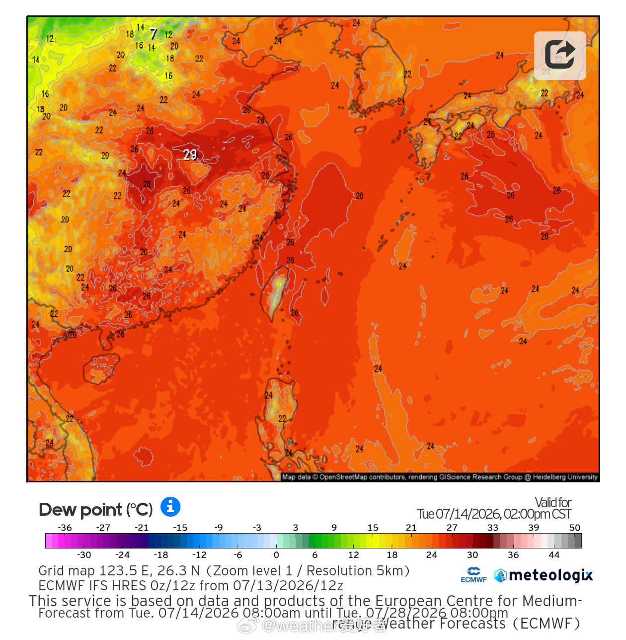 气象观察团高温【高温预警继续】今天早晨，中央气象台继续发布高温黄色预警：预计7月