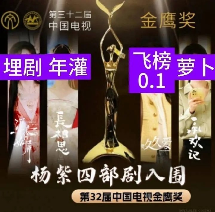 杨紫粉丝一边骂金鹰奖水一边疯狂投票舔奖 ​​​