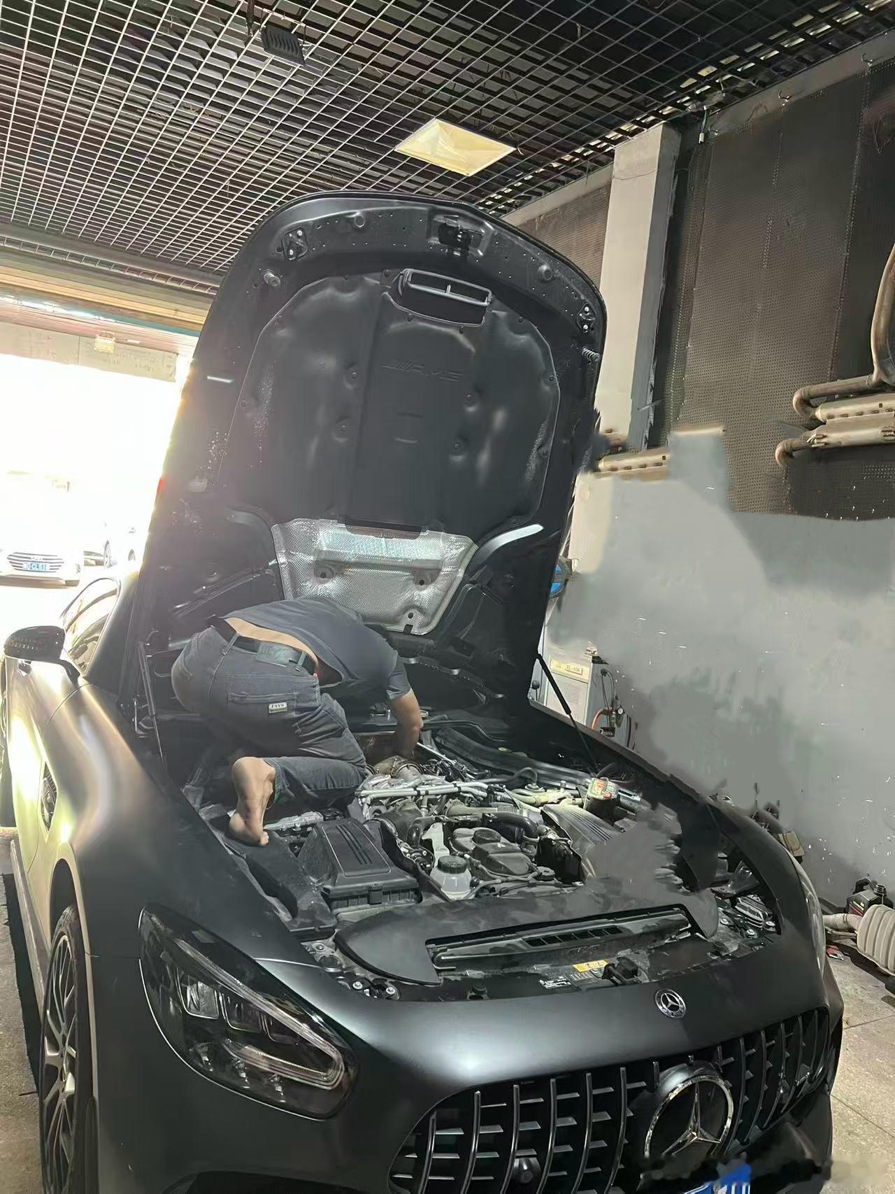 国六B 奔驰AMG GT 4.0T升级CSK隔热三元头段200目打通任督二脉、释