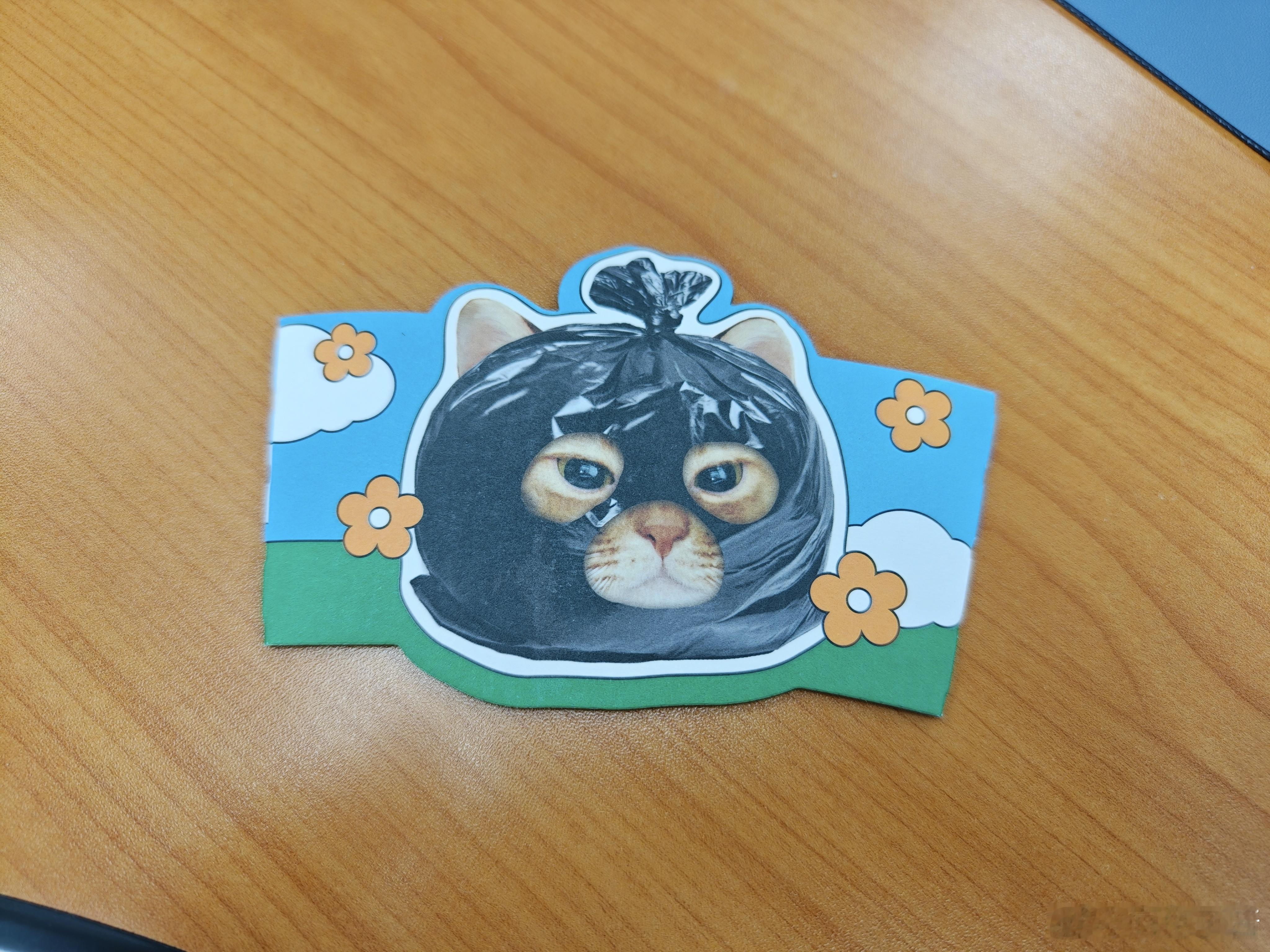 嘿嘿，买了一卷这个3m磁力贴，垃圾袋小猫就变成冰箱贴啦吼喜欢！！ ​​​
