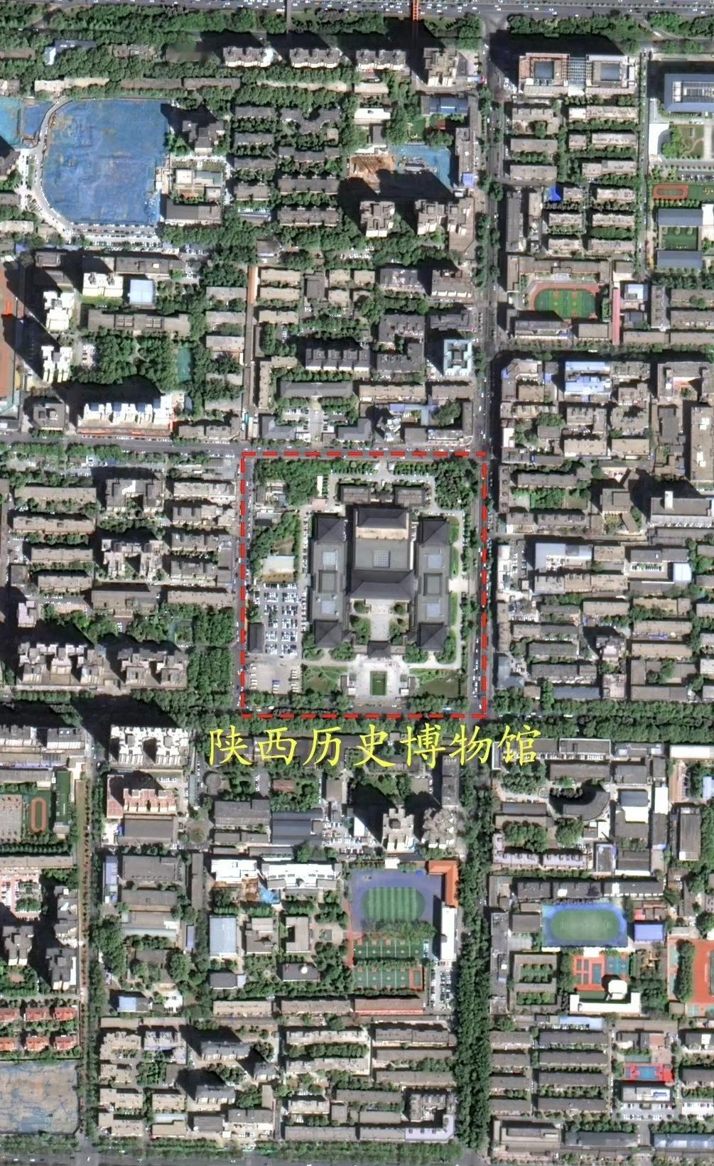 陕西历史博物馆高清卫星图（西安）