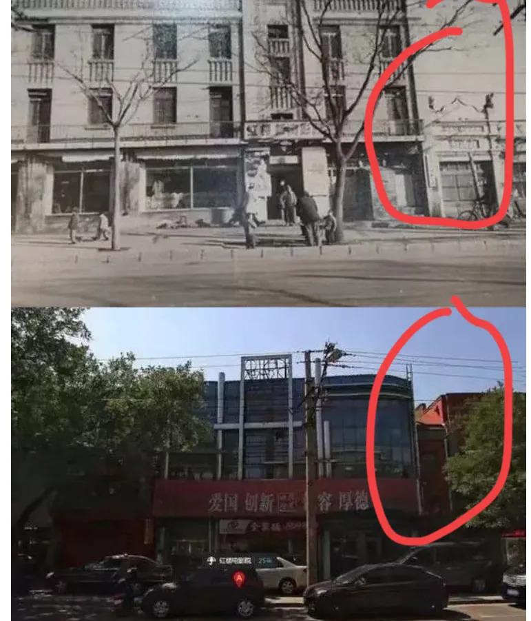西四红楼电影院修复最大一处败笔，画蛇添足把隔壁的楼给连上了，红楼原本是个L形，影