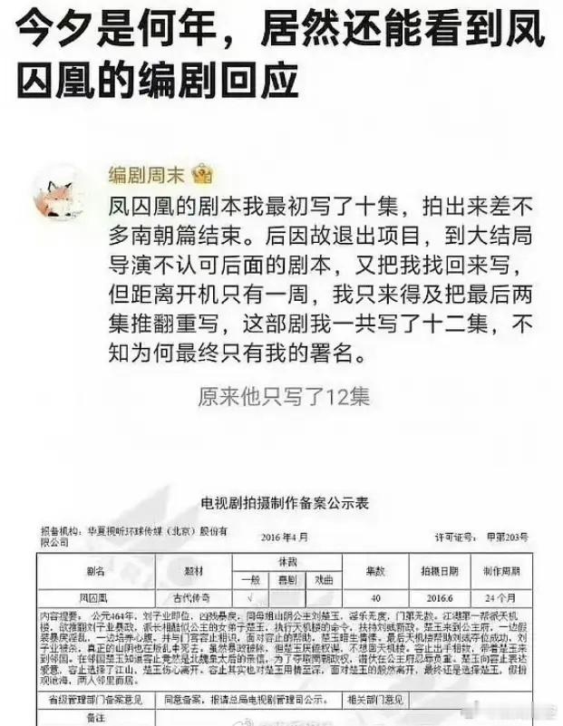 《凤求凰》编剧回应争议！《凤求凰》这部剧这么多年一直争议不断，被很多网友称之为《