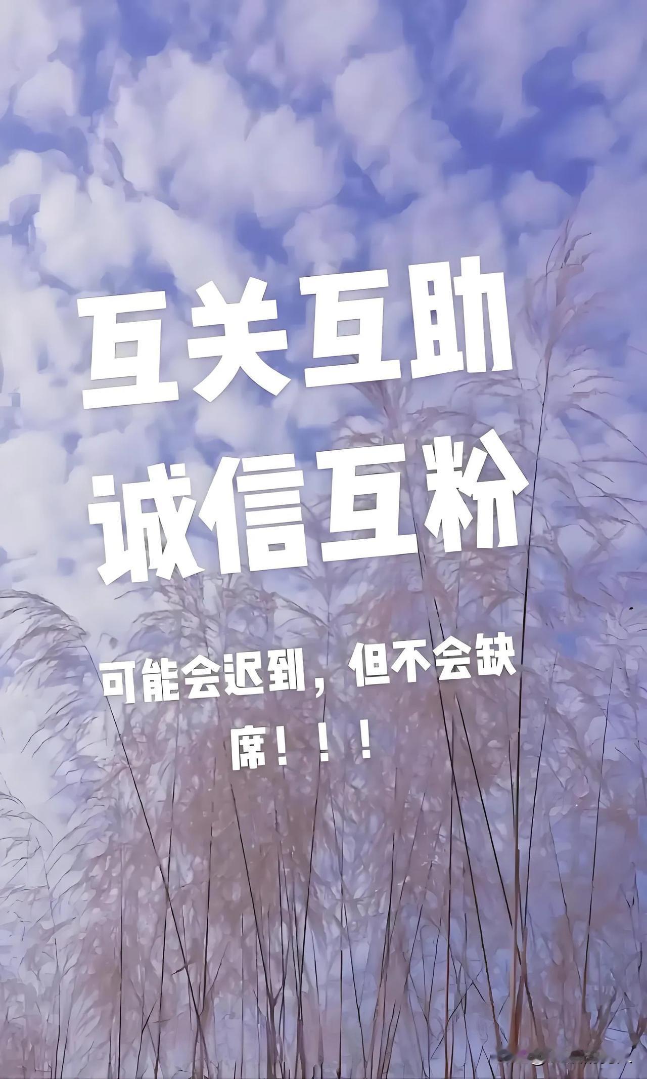 互关互助，诚信为本