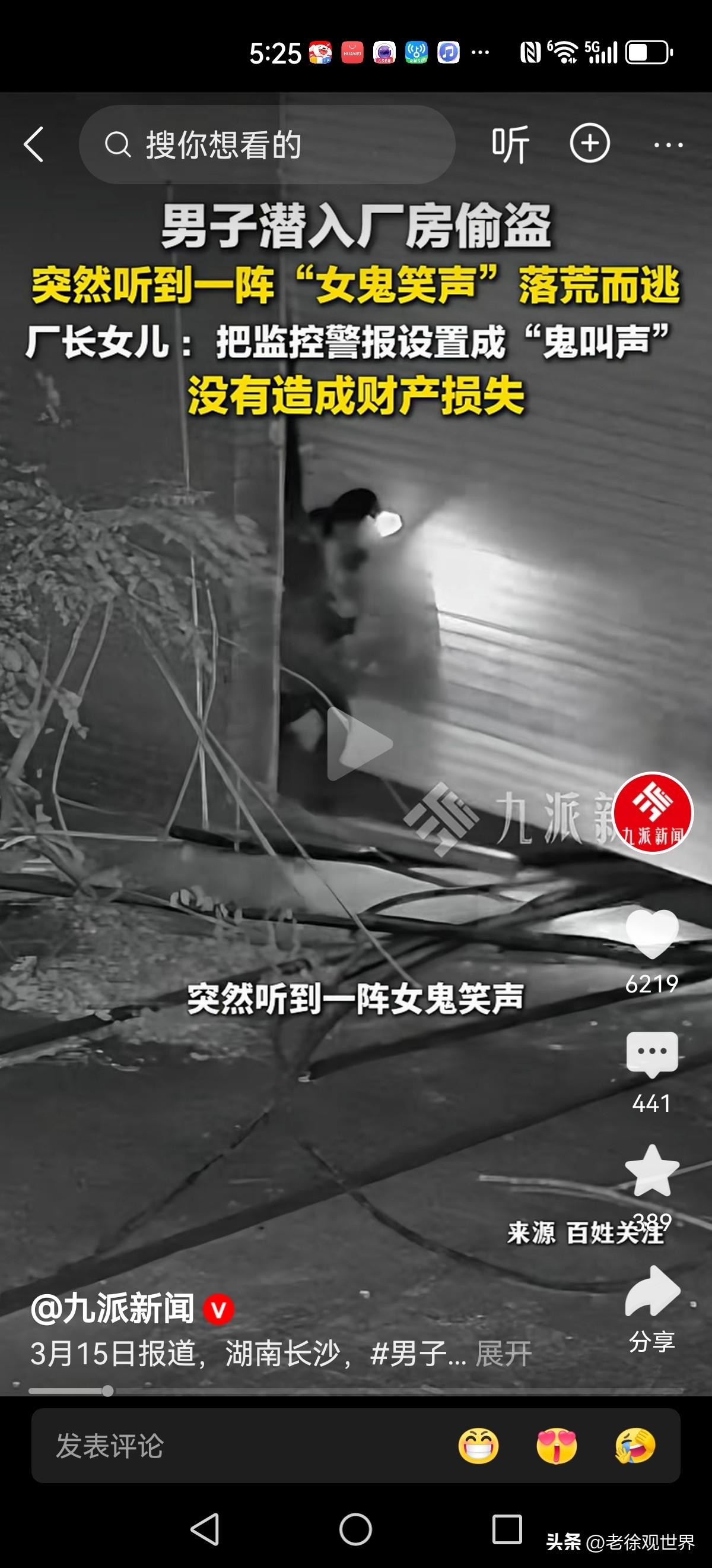 高手在民间啊！小偷潜入厂区想要偷东西。接下来的一幕直接把小偷吓瘫了！一阵瘆人的女