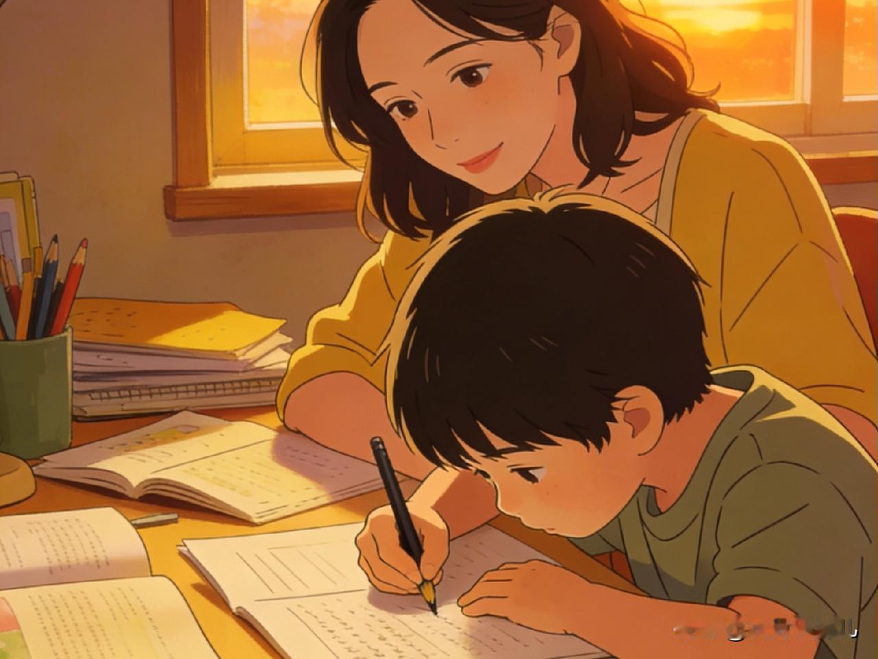 以前陪写作业，我真的很容易上火。
一道题讲了一遍又一遍，孩子还是一脸懵；字写歪了