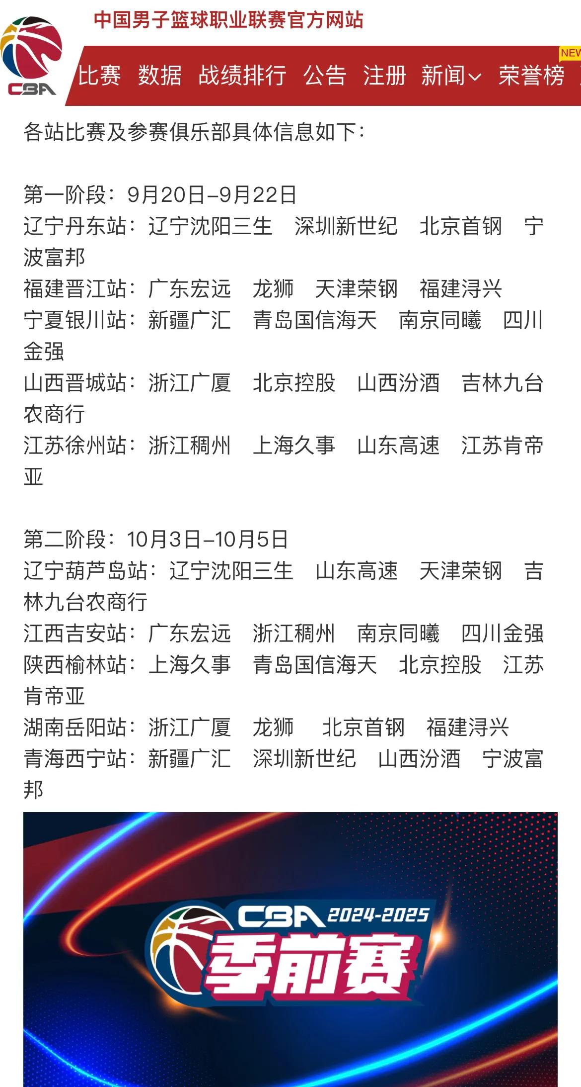 季前赛，山东男篮在徐州和葫芦岛两个赛区。 ​​​CBA#聊聊山东男篮# #CBA