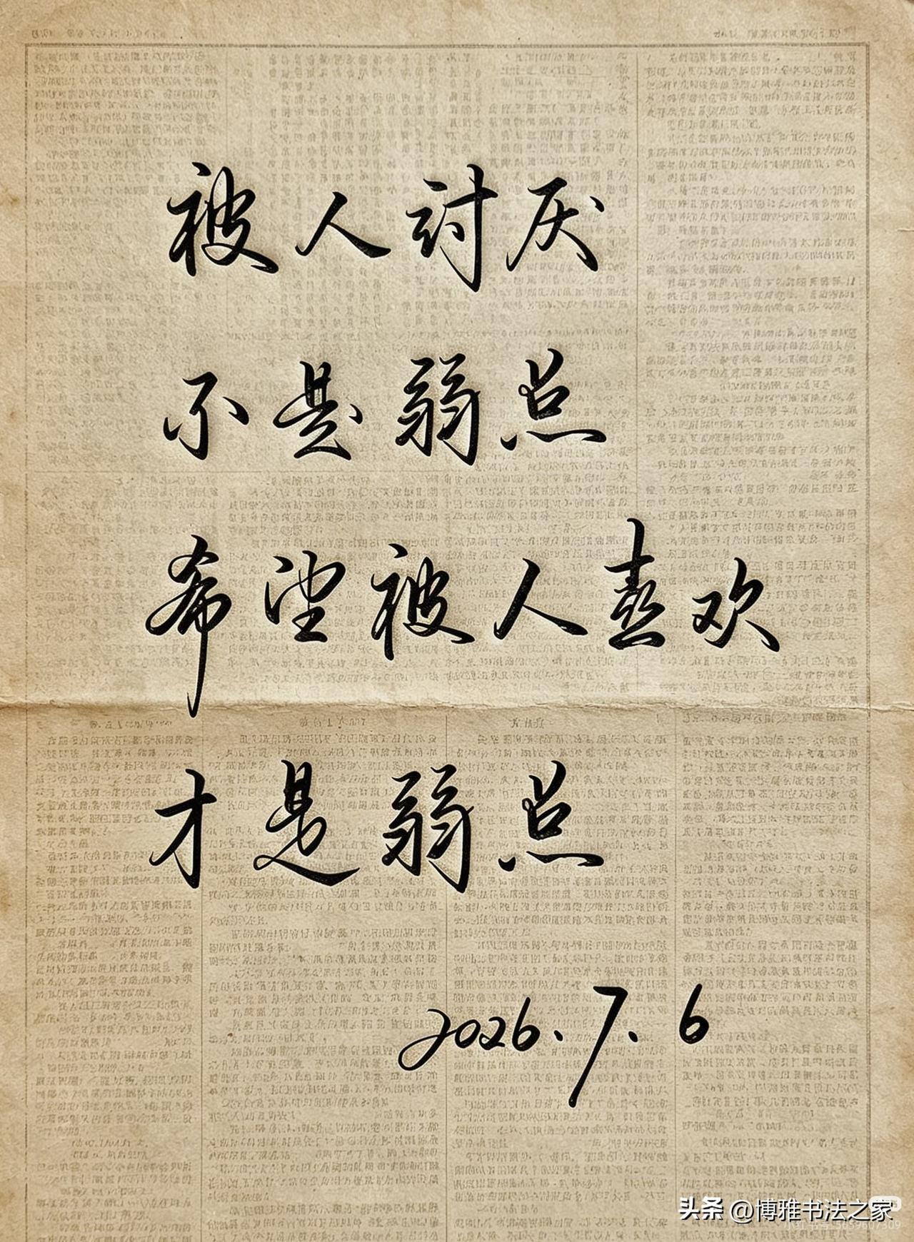 硬笔每日手写，让练字成为朋友