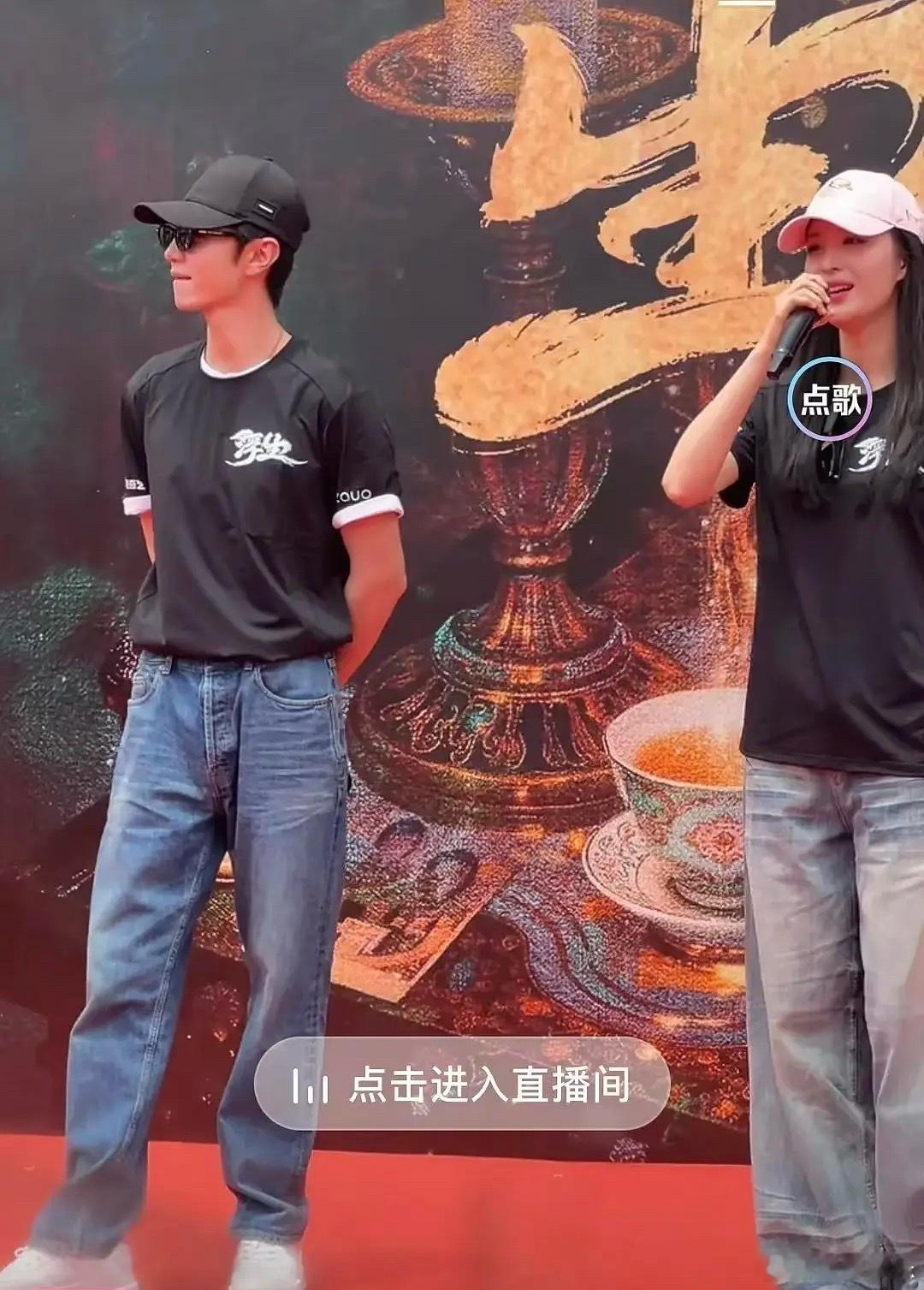 陈哲远和王楚然横店开机大吉，为啥王楚然身高一下子就变矮了 