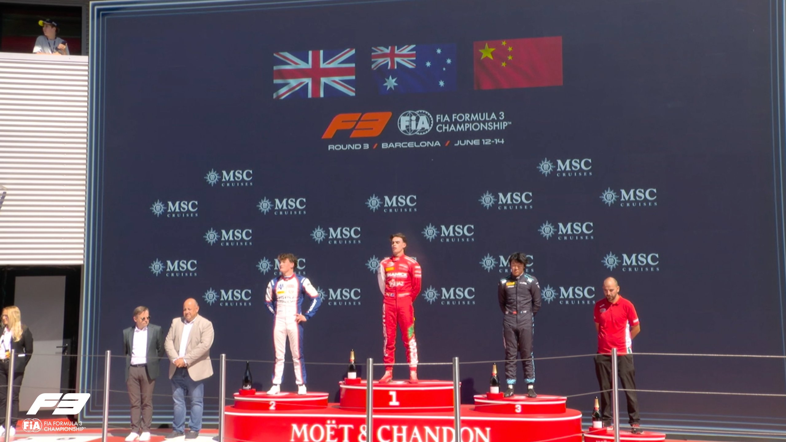 F3 又一个领奖台🏆，恭喜谢咏霖P3～2026f1巴塞罗那大奖赛