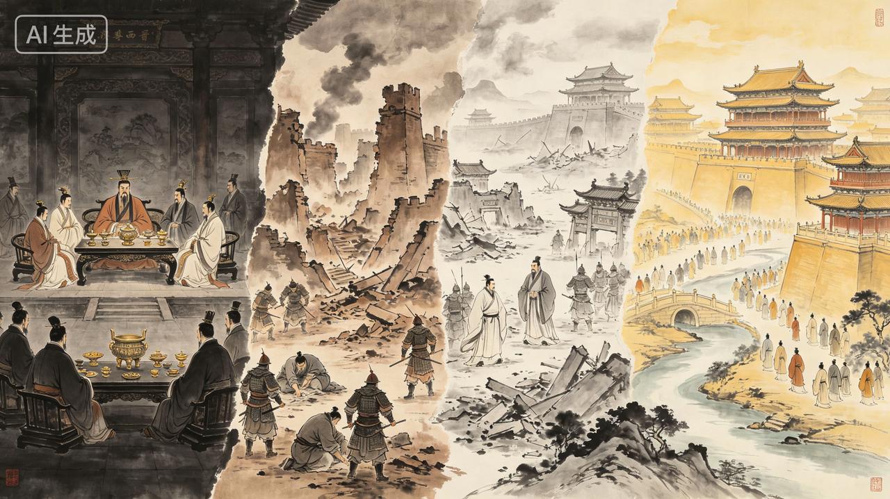 四个百年正月，四种历史形态。

中国人喜欢整数，每一个百年的第一天都会被认为是一