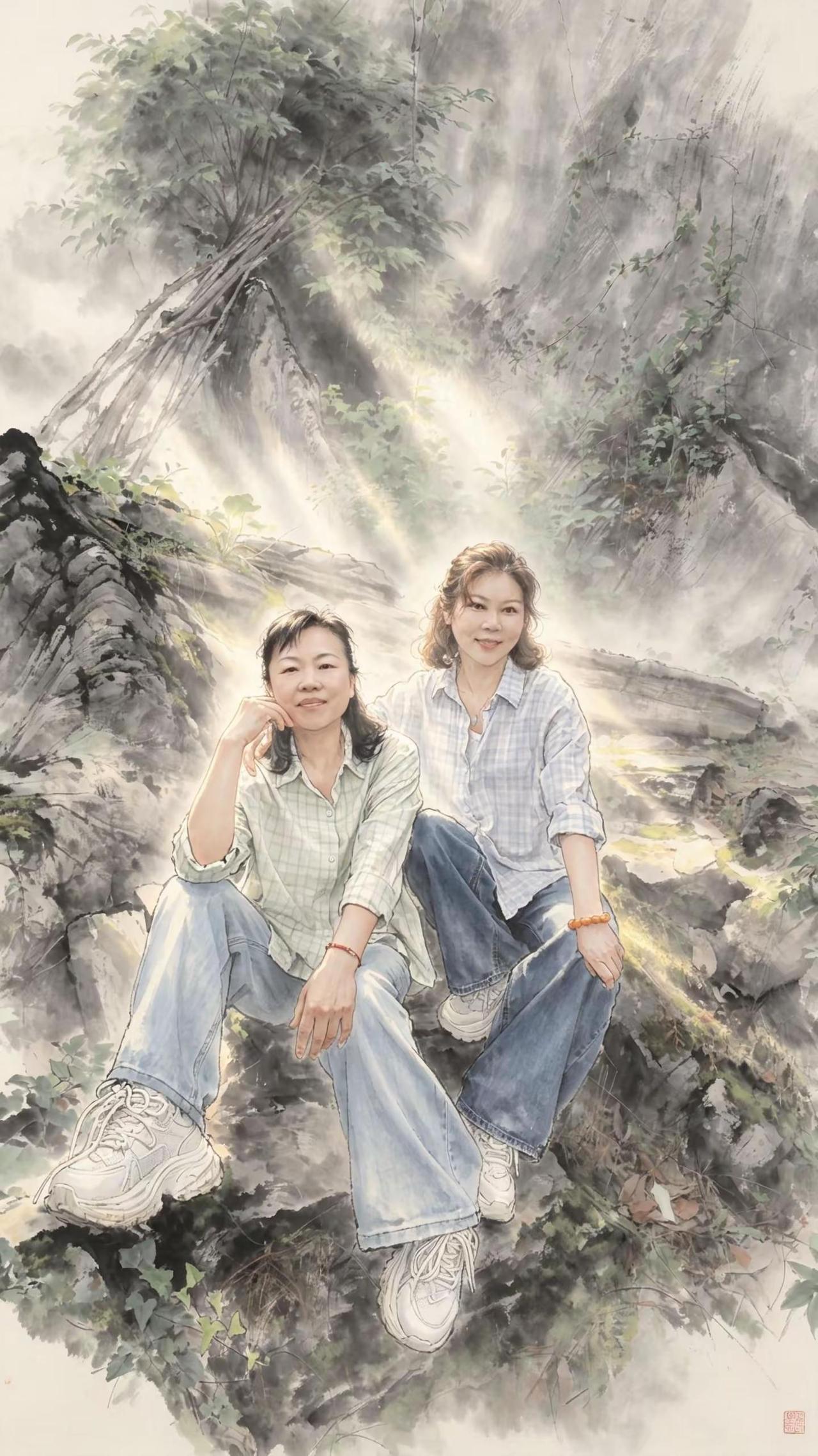 AI水墨治愈动画 已经开始期待夏天了 夏天的风是水墨风 用中式美学打开夏天