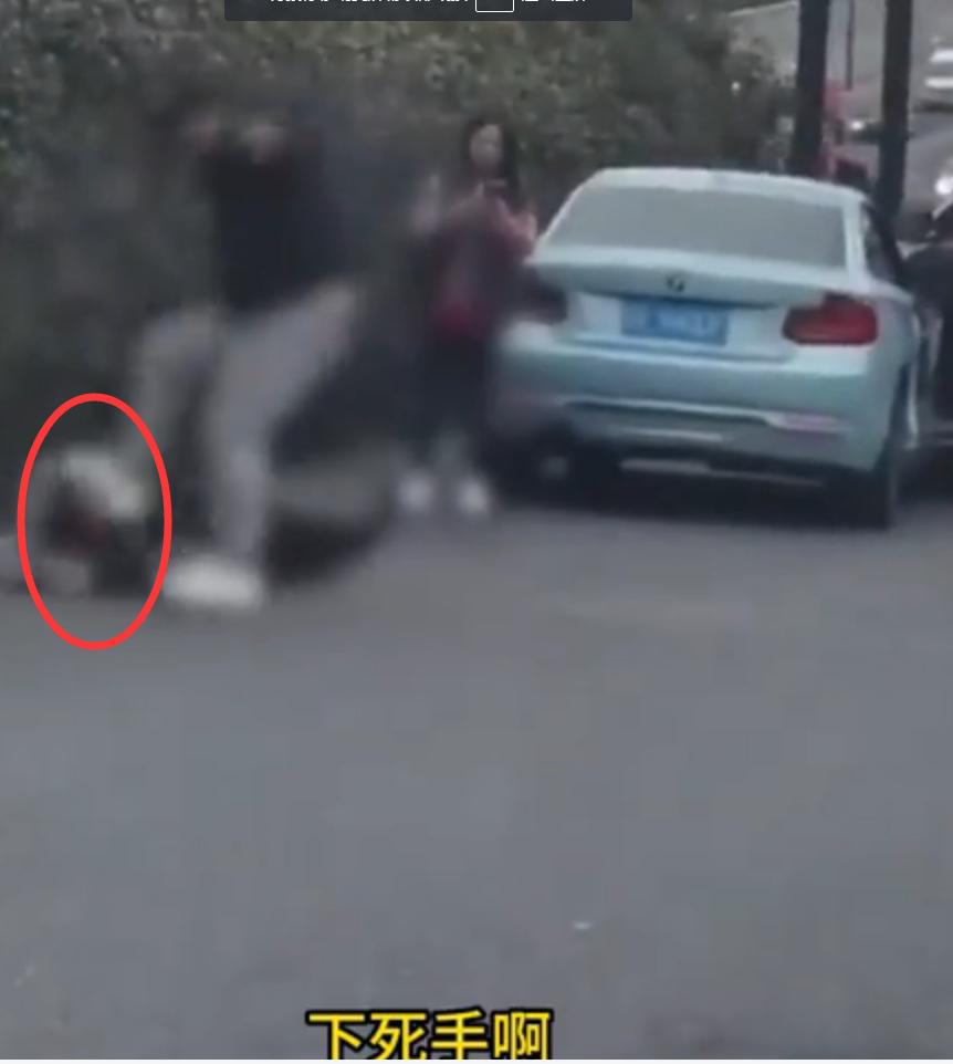 浦东杨高南路的监控视频里，一辆黑色路虎突然以近乎疯狂的速度别停银色宝马，车门打开