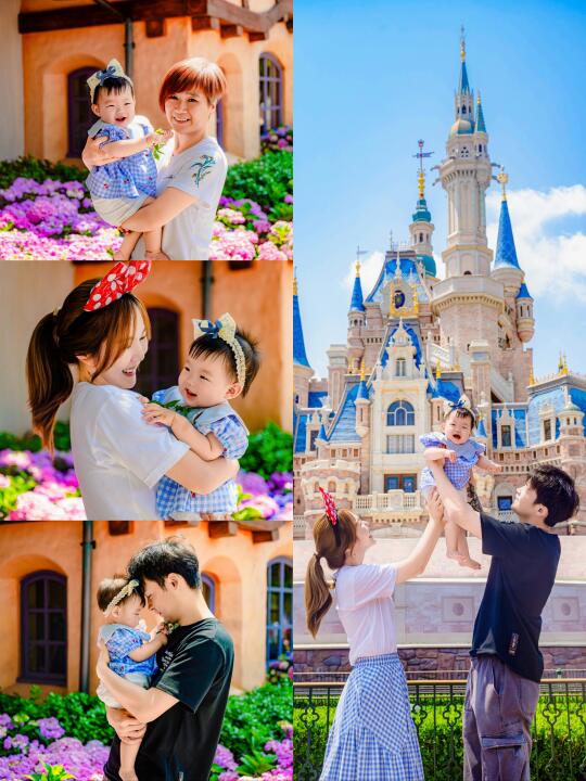 人类幼崽迪士尼初体验！超可爱❤️完美