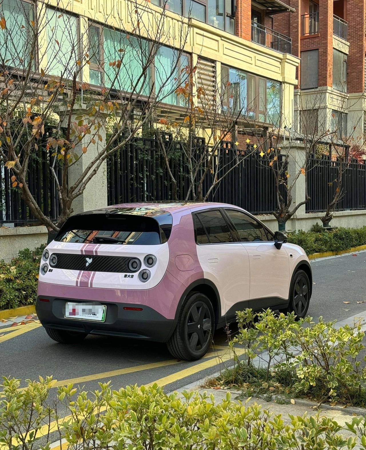 萤火虫改色，怎么样？可爱吧渐变粉打底+灵动线条点缀，温柔里拽着小个性，贴完膜直接