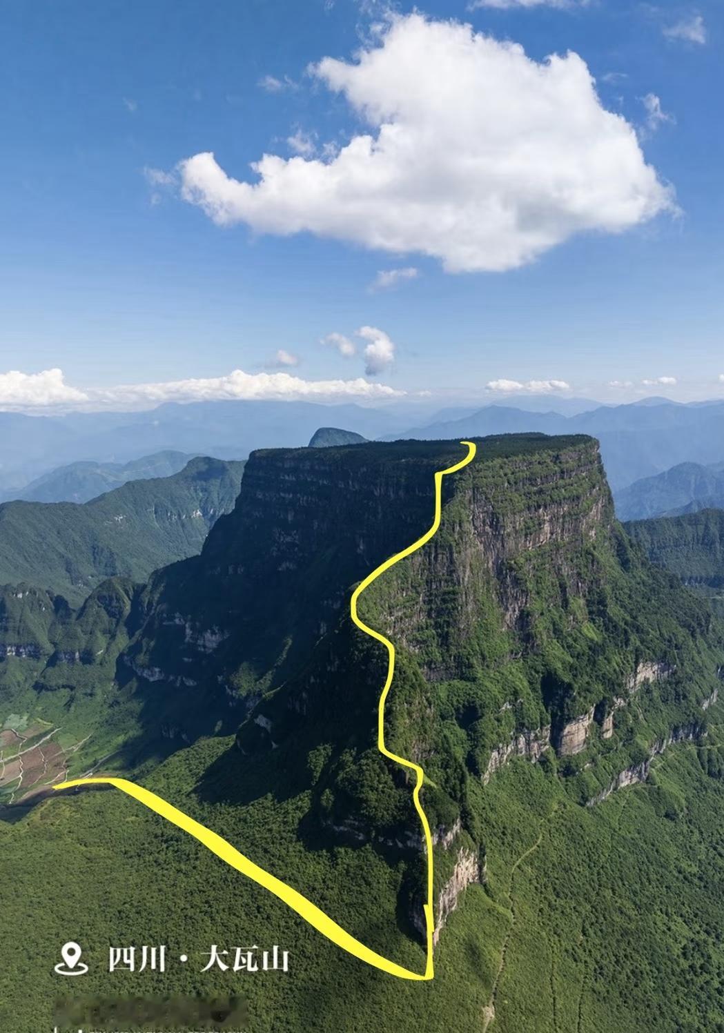 四川大瓦山像这种某个面极度平整规则的地形，我都不得不把它和传说中的一些上古神话传