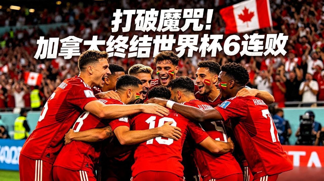 苦等多年终圆梦！加拿大打破世界杯长达6场连败魔咒，全队球员疯狂庆祝！
2026美