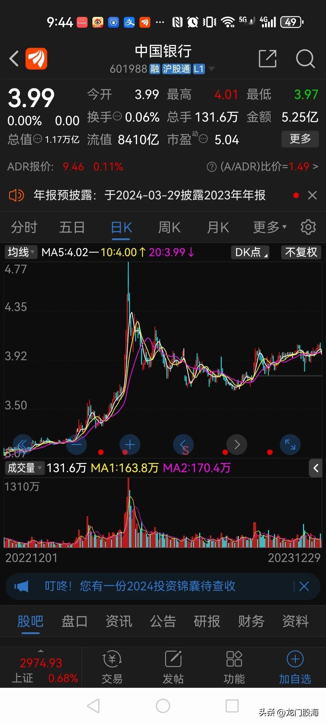 说一个大家都不愿接受的事实！

2023年即将结束，国有四大行今年的表现：

工