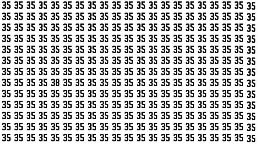来场45秒眼力挑战！白色背景上，“35”数字组合大量重复出现。但其中悄然混入了一
