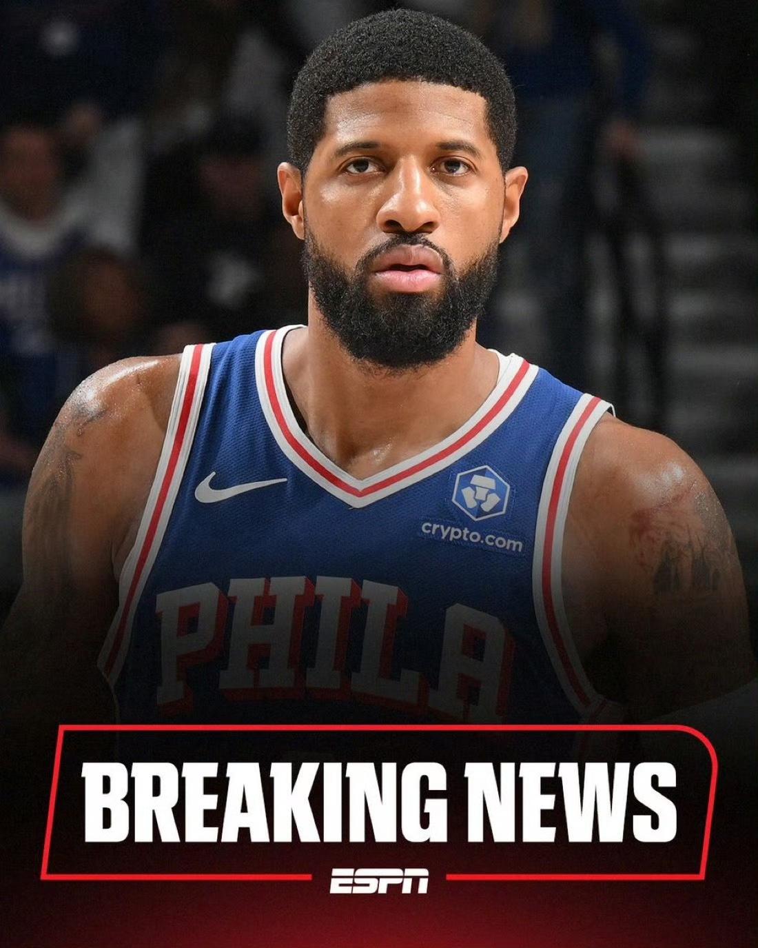 保罗-乔治因违反药物规定被禁赛25场，他通过ESPN发布声明：“过去几年，我一直