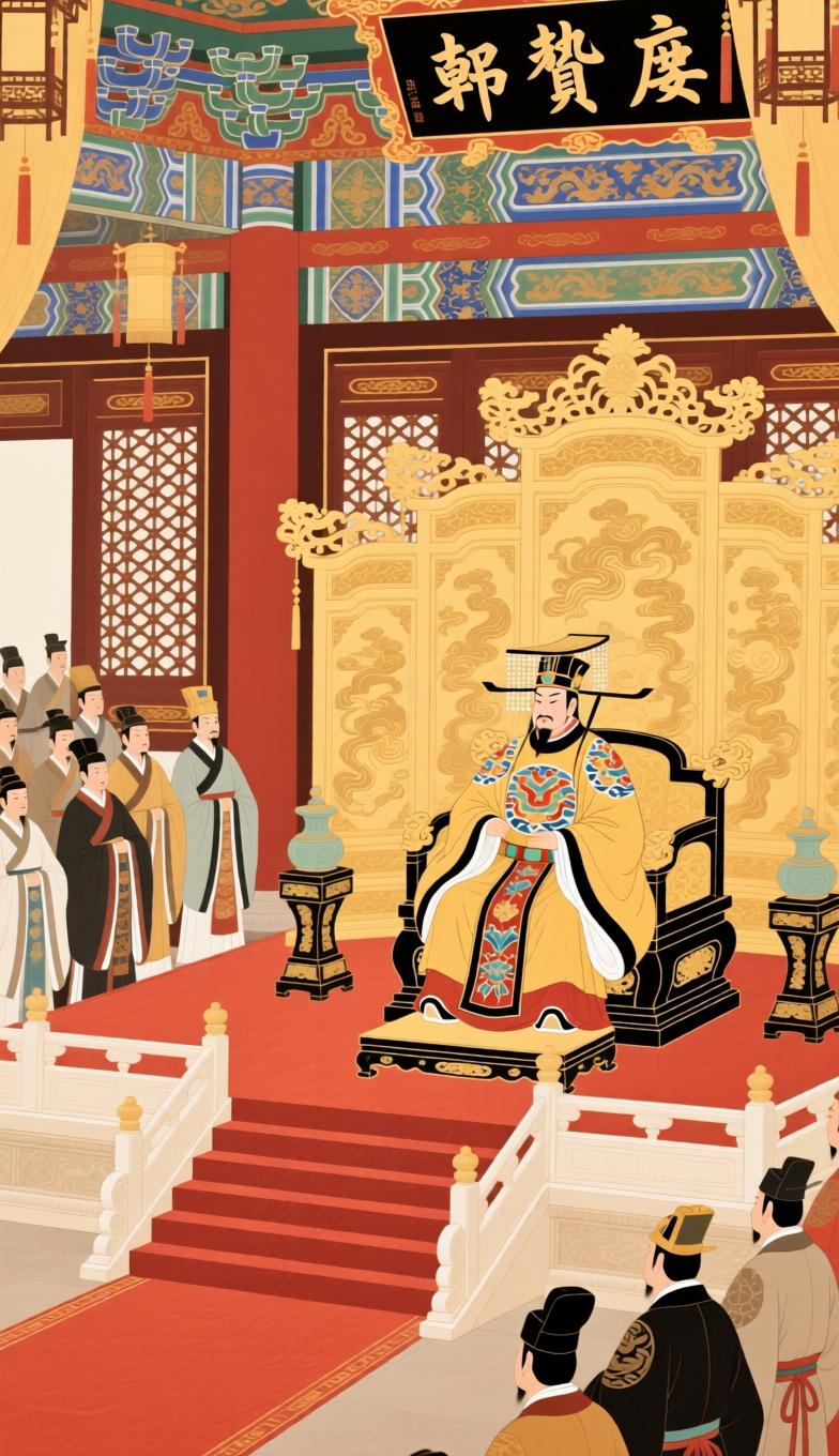 标题：洪武称帝建大明，一朝开国定百年基业
 
扫平群雄、收复北方之后，天下大势已