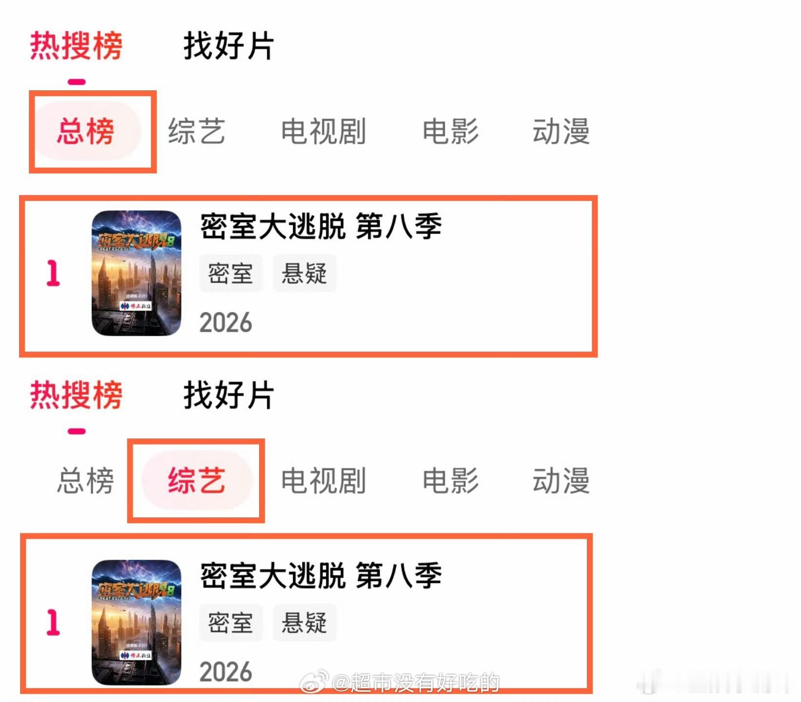 密室大逃脱 我的评分：密逃8的热度密室大逃脱第八季第一期首日播出热度 密逃8首播