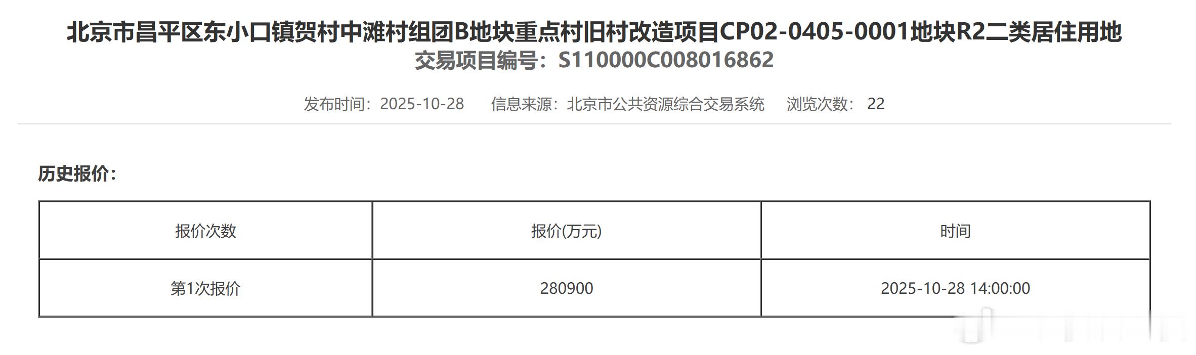 昌平东小口的地块有人报价了东小口地块，紧邻海淀西三旗，有东小口森林公园和城市休闲