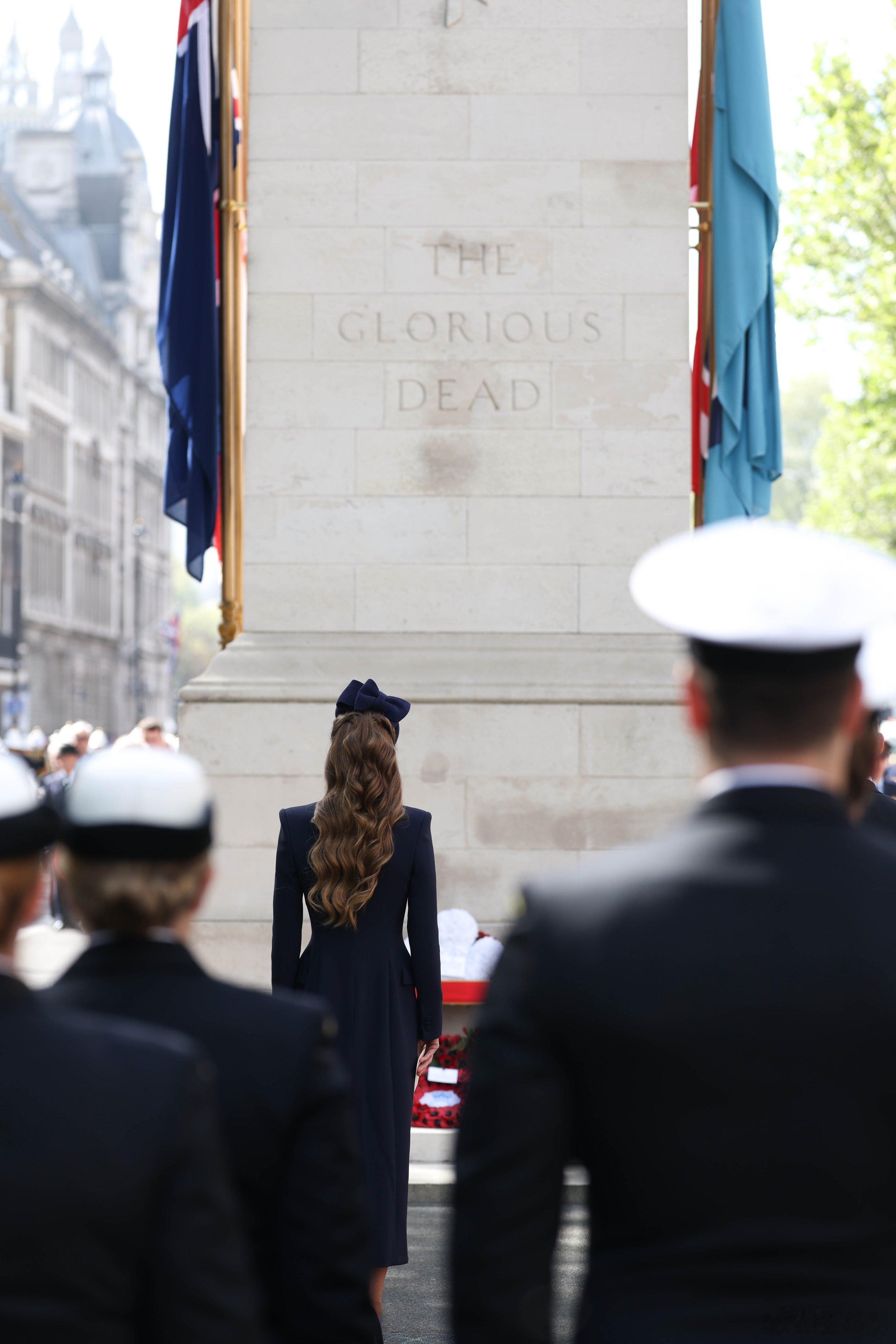 英国王室 🇬🇧4月25日，威尔士王妃凯瑟琳在伦敦主持澳新军团日纪念活动，王妃