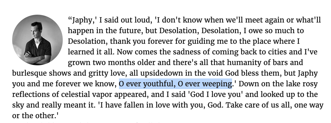 偶尔看到这句话，或许可以对应咱们经常说的：永远年轻、永远热泪盈眶。[心]#金句分