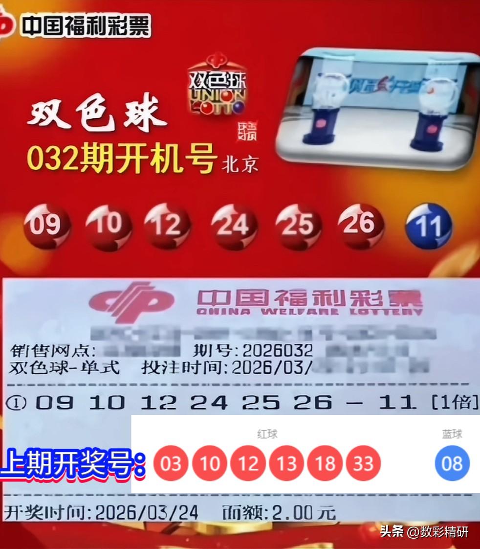 双色球第26032期开机号码已揭晓，本期开机组合颇具惊喜：

一注二连号“09、