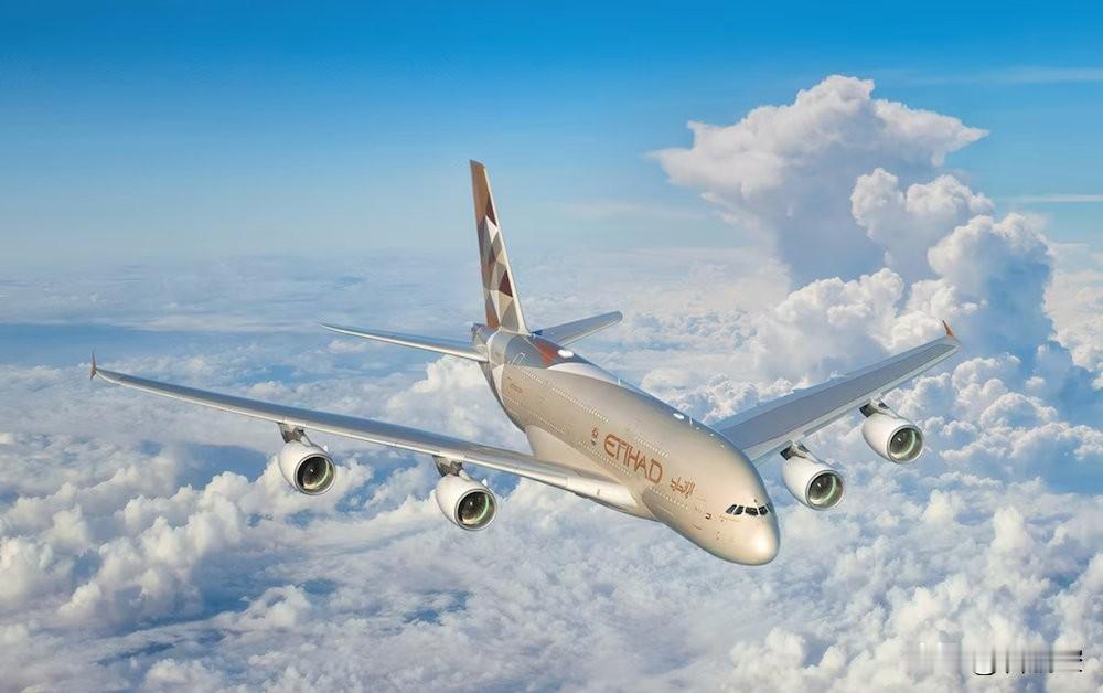 日前，阿提哈德航空一架A380客机在新加坡樟宜国际机场降落。这是阿提哈德航空的A