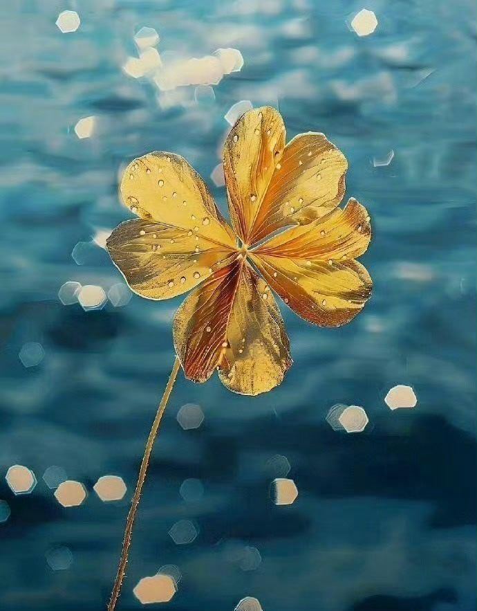 秒赞这个金色四叶草，你将会越来越幸运！ 