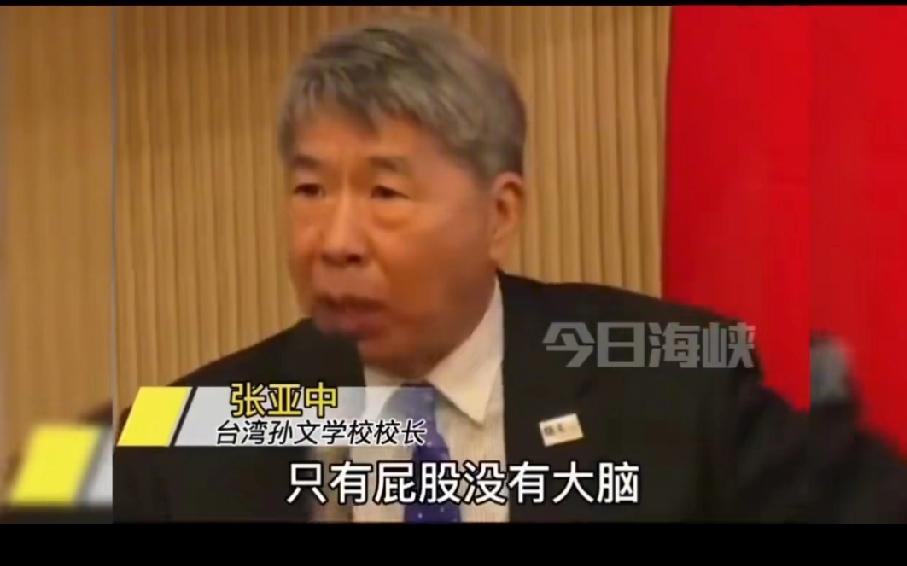 张亚中痛斥国民党内最大弊病：只有屁股没有大脑！

他说，一个政党，不能说自己是在