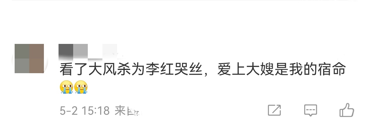 爱上大嫂是我的宿命看完大风杀脑海中一直浮现的是大嫂李红引爆手雷时的那双眼睛。爱上