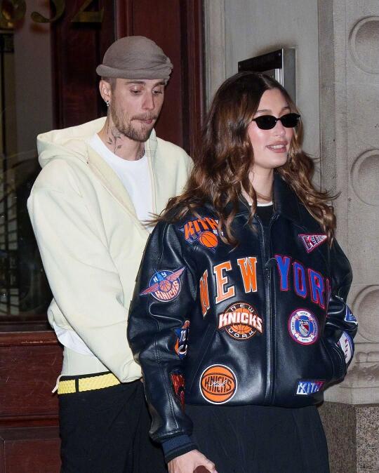 Justin Bieber和Hailey出街in N.Y.💙🤍