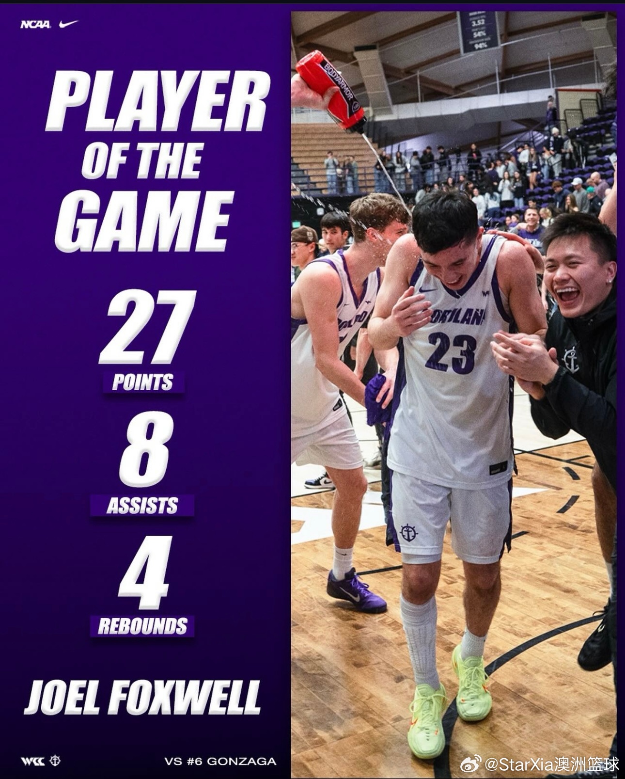 福克斯维尔老二不得了，队史2014年来第一次战胜对手。NCAA