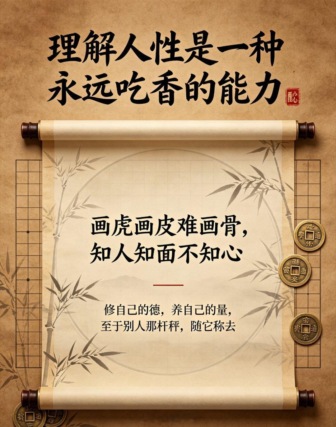 理解人性是一种永远吃香的能力“财帛动人心，利字照人肠。”一千两银子的交情，多一文