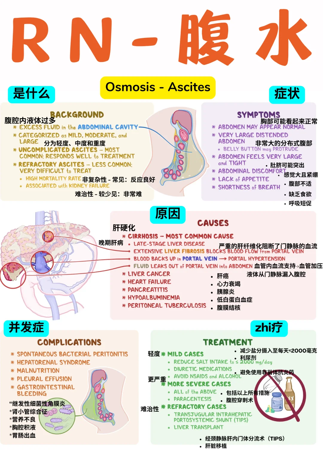 备考RN/腹水内容！！学！！单词