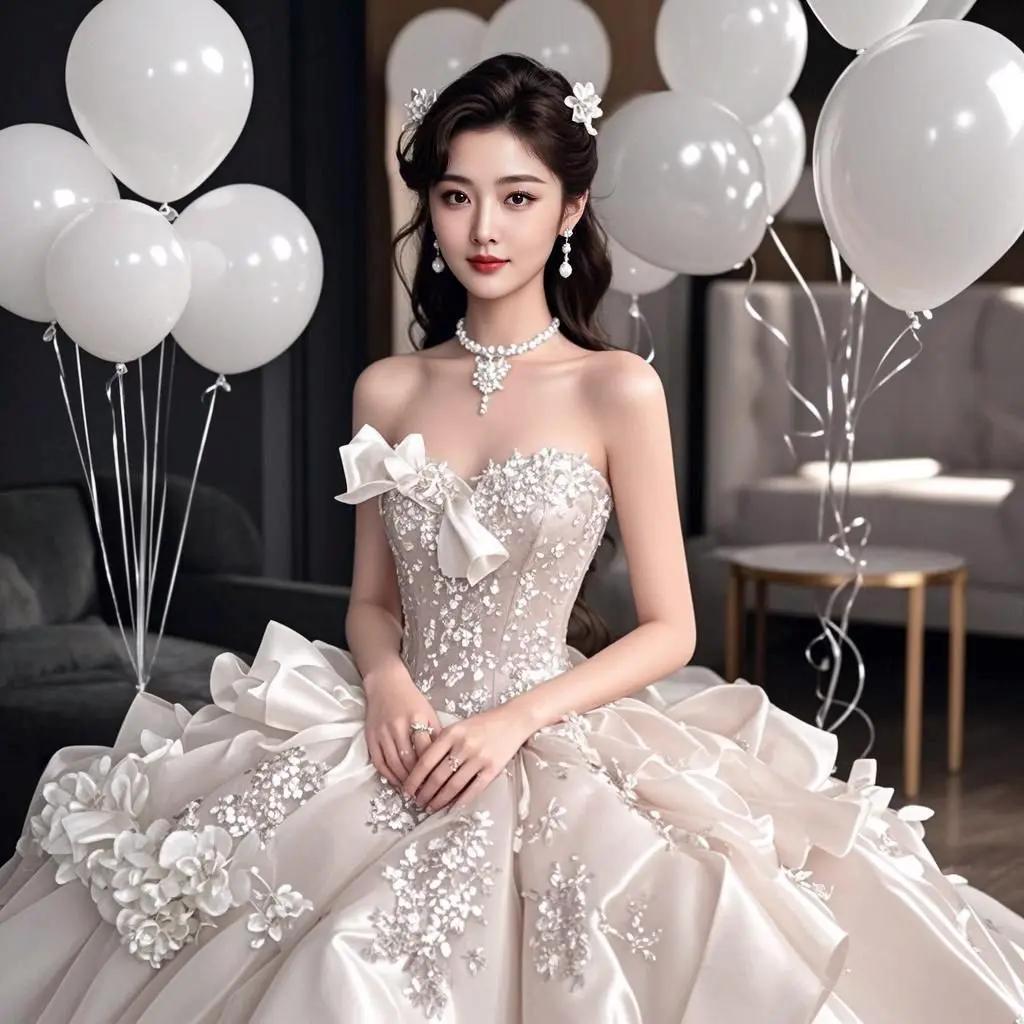 甜美系婚纱造型