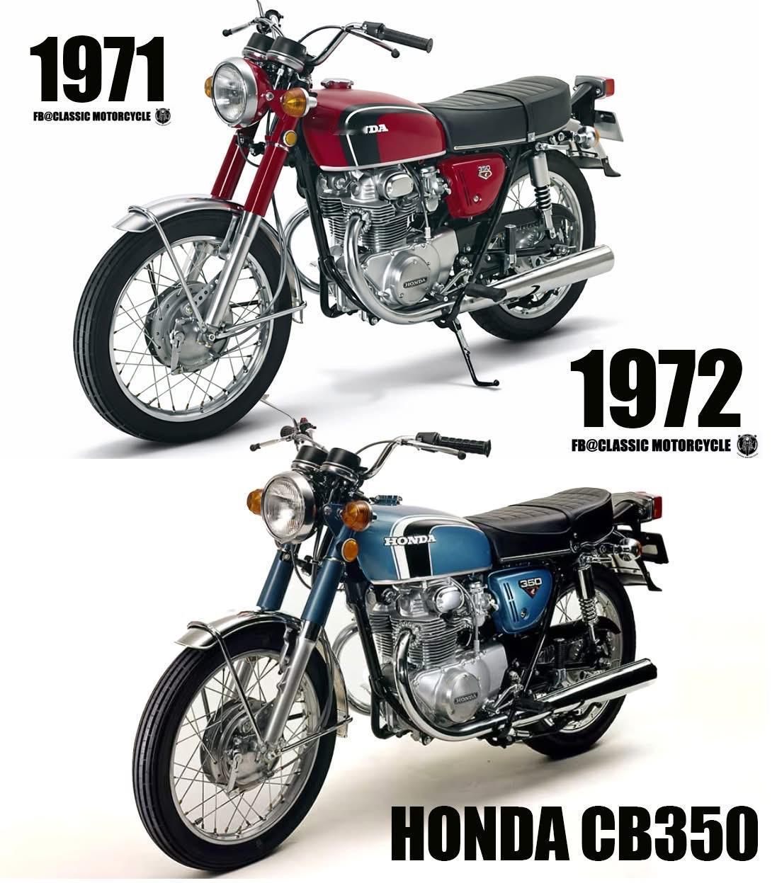 1971-1972 Honda 本田CB350，一看就是有年代的味道……