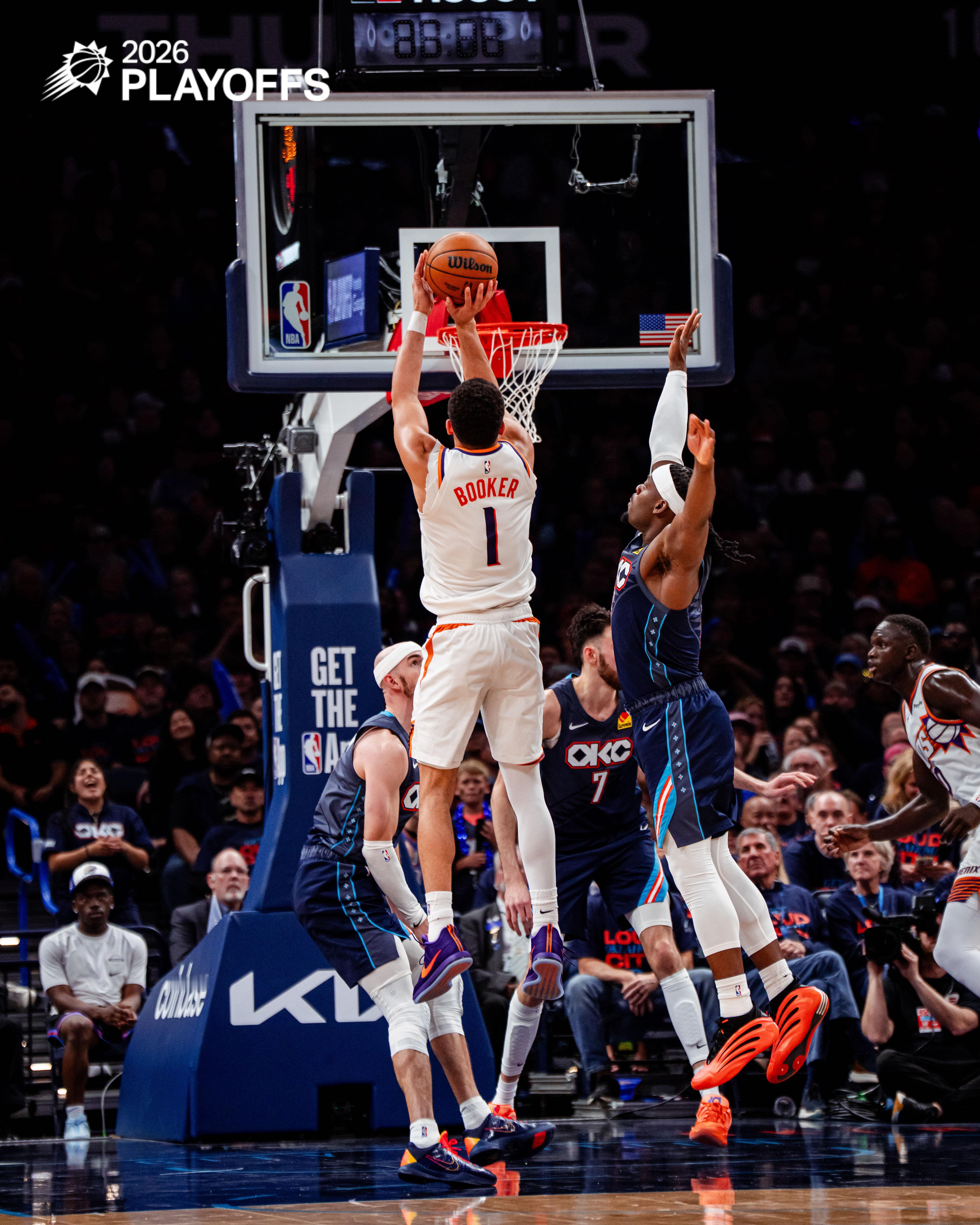 布克打破严防，造成杀伤连得四分 💪菲尼克斯太阳 ｜太阳vs雷霆