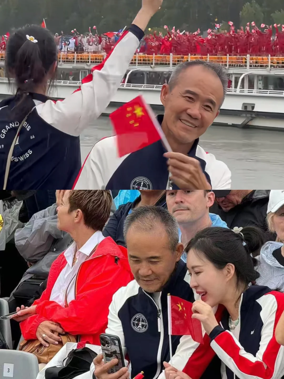 73岁的王石和老婆田朴珺也去巴黎看奥运了